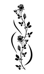 Rose silhouette