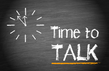 Time to talk - Clock with text