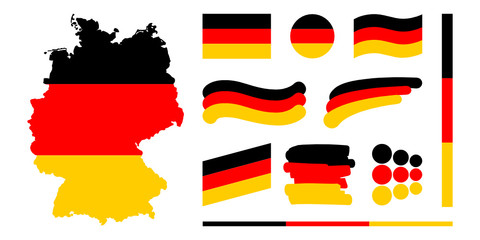 deutschland karte und flaggen I