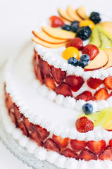wedding cake with berries