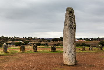The cromlech of Xerez is an extraordinary megalithic monument. It must have been built between the early fourth millennium or mid-third millennium BC. Located near Monsaraz in Portugal.