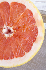 grapefruit on wooden background