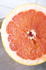 grapefruit on wooden background