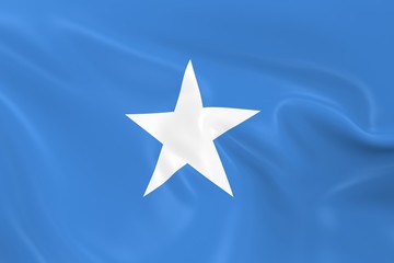 Waving Flag of Somalia - 3D Render of the Somalian Flag with Silky Texture