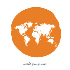 Fototapeta na wymiar World Map Watercolor, Vector illustration
