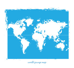 World Map Watercolor, Vector illustration