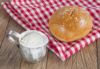 Pan redondo relleno de dulce