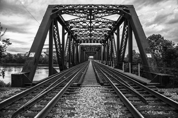 Fototapeta premium Train Tracks in Columbus