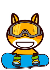 スノーボードの動物シリーズ