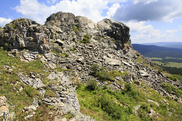 Top Mount Tiyahty of Altai Mountains.
