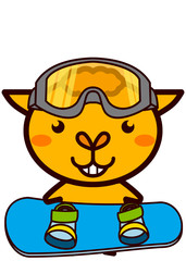 スノーボードの動物シリーズ