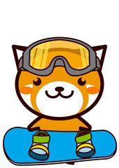 スノーボードの動物シリーズ