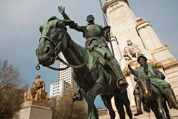 Madrid - Don Quixote and Sancho Panza from Cervantes memorial