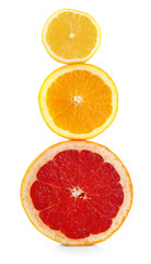 Fruits isolated on white