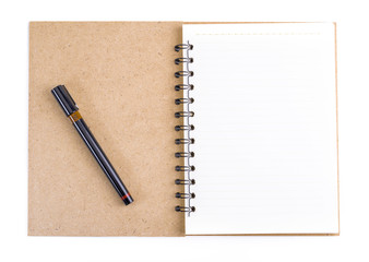 Opened notepad and pen