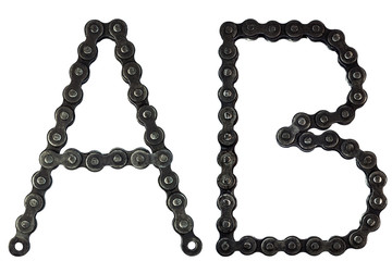 chain of font, A and B