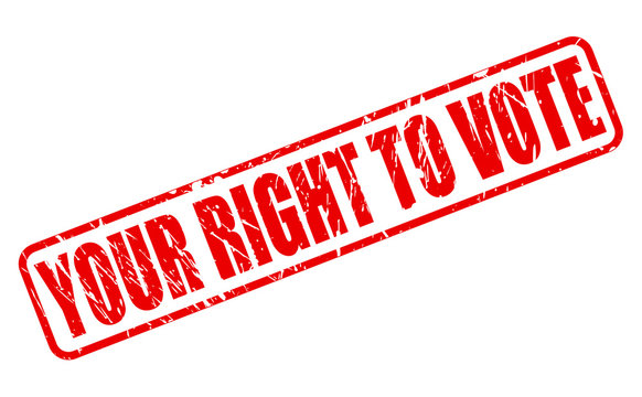 YOUR RIGHT TO VOTE red stamp text