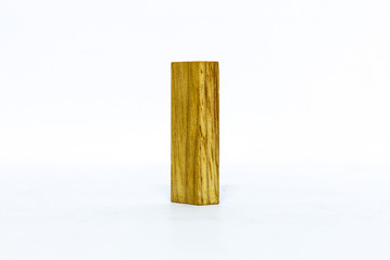 wooden geometric shapes  isolated on  white background