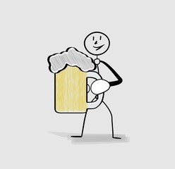 man and beer