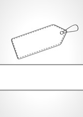 price tag in linear style