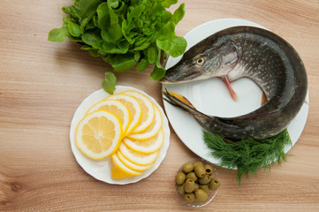 pike with lemon