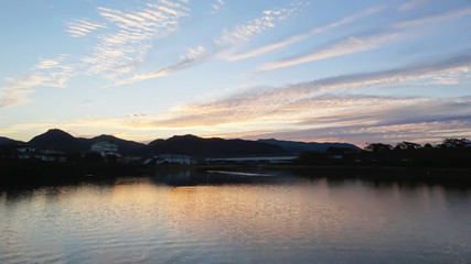 Obraz premium sunset sky clouds in south japan