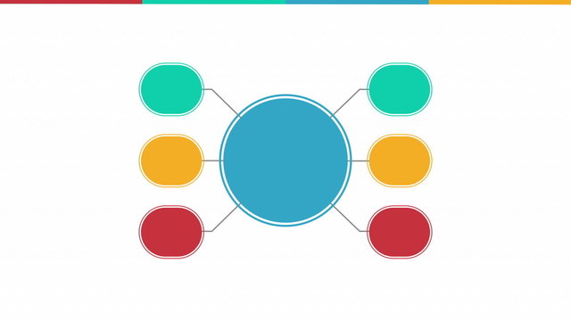 Circle diagram flow chart, seven circle.(included alpha)