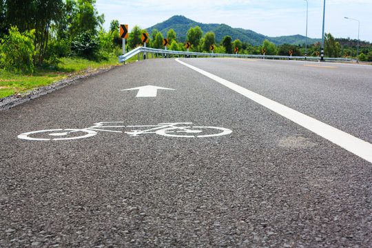 bicycle lane on the road