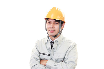 笑顔の労働者