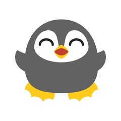 Vector penguin character, flat design