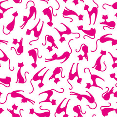 可愛いネコをパターンに