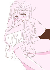 ピンクの夕焼け黄昏