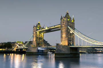 Tower Bridge at night, London, United Kingdom