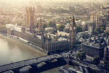 Schilderijen op glas Luchtfoto van de stad Londen © surangaw