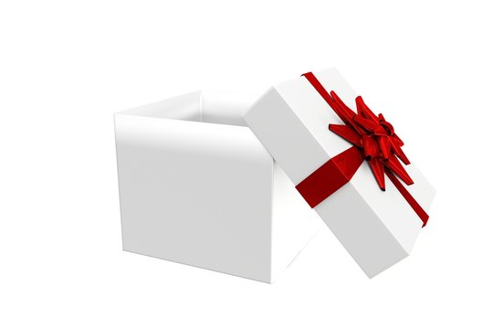 White and red gift box