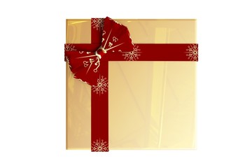 Christmas present with bow