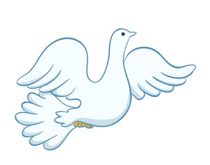 flying dove illustration. vector