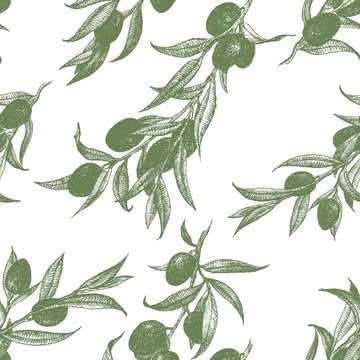 Olive pattern vector