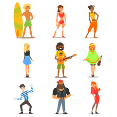 People of Different Lifestyle and Interests. Vector Flat