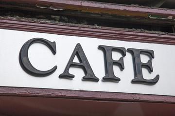 Obraz premium Cafe Sign