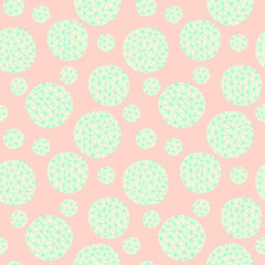 vector seamless pattern of colorful polka dots made in triangles