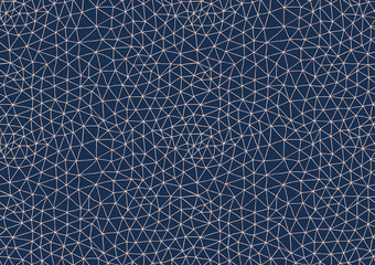 vector seamless pattern of pink geometric net on dark blue backg - 94196410