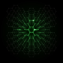 Abstract Futuristic Hexagonal Background