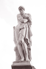 Fototapeta na wymiar Statue of the Seasons on Santa Trinita Bridge, Florence