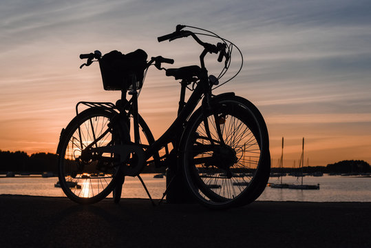 Bike at sunset