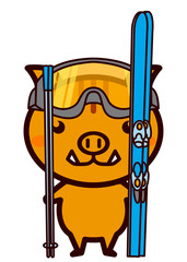 スキーの動物シリーズ