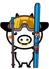 スキーの動物シリーズ