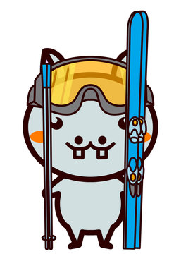 スキーの動物シリーズ