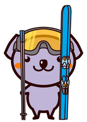 スキーの動物シリーズ