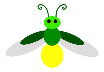 Icono plano luciernaga